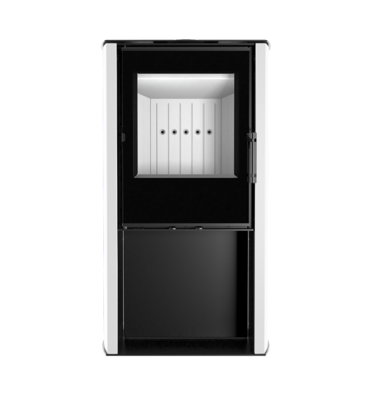Modern Kamineinsatz KOVI CANE S White 6,5 KW