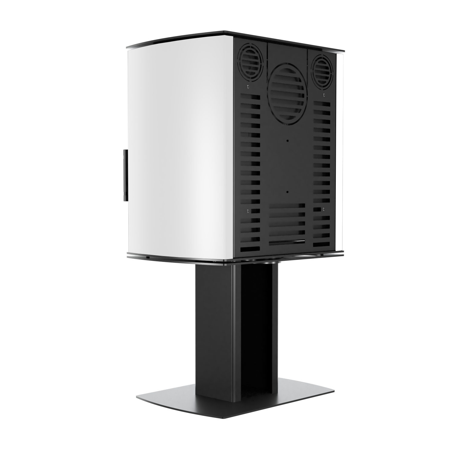 Modern Kamineinsatz KOVI auf einem Bein CANE White 6,5 kW – Bild 4