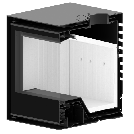 Modern Kamineinsatz KOVI CF 800 , Bodenoberfläche 150 cm, 9,5 KW - Image 2