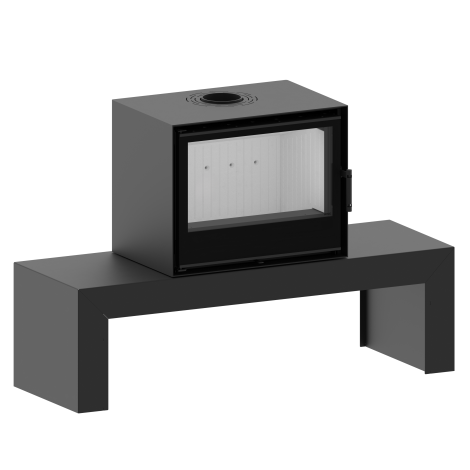 Modern Kamineinsatz KOVI CF 700 , Bodenoberfläche 150 cm, 8,5 KW