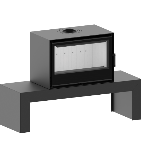 Modern Kamineinsatz KOVI CF 800 , Bodenoberfläche 150 cm, 9,5 KW