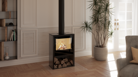 Modern Kamineinsatz KOVI Lupo M White 11KW - Image 5