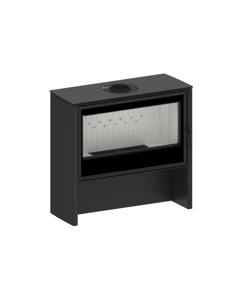 Modern Kamineinsatz KOVI Lupo L Black 11KW - Image 2