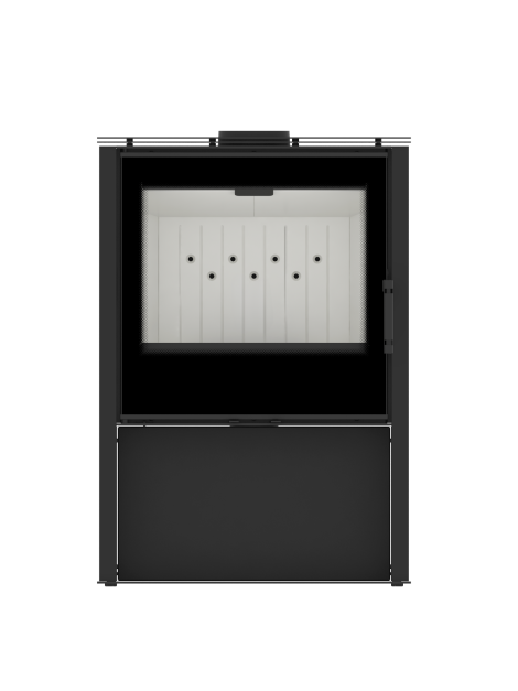 Modern Kamineinsatz KOVI Lupo M Black 11KW