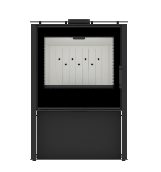 Modern Kamineinsatz KOVI Lupo M Black 11KW