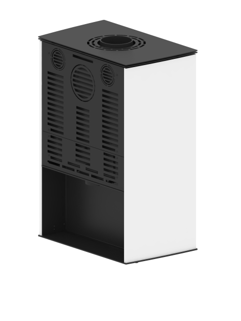 Modern Kamineinsatz KOVI Lupo M White 11KW - Image 4