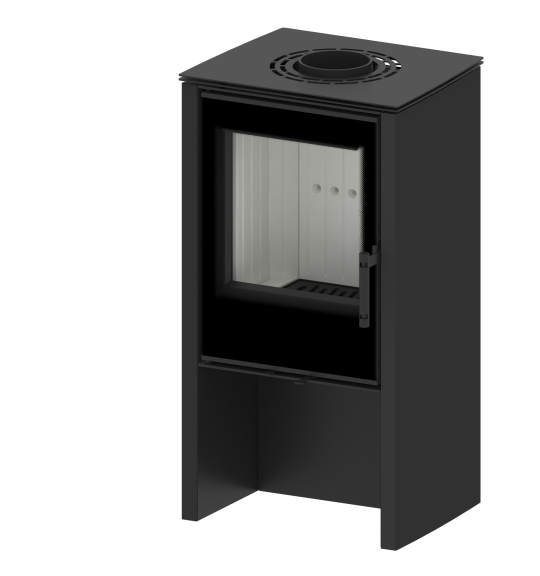 Modern Kamineinsatz KOVI Lupo S Black 6,5 kW