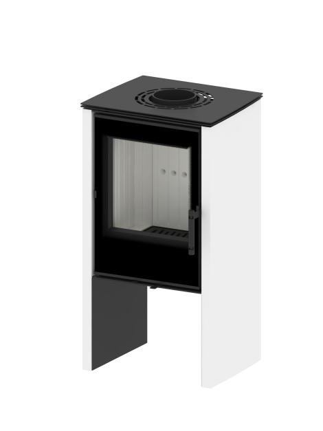 Modern Kamineinsatz KOVI Lupo S White 6,5 kW - Image 2