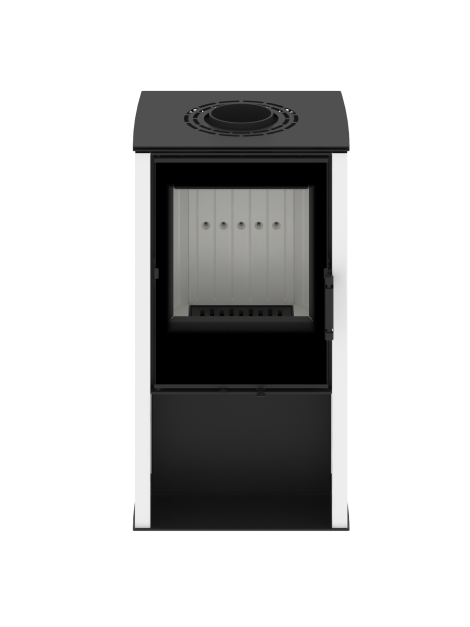 Modern Kamineinsatz KOVI Lupo S White 6,5 kW