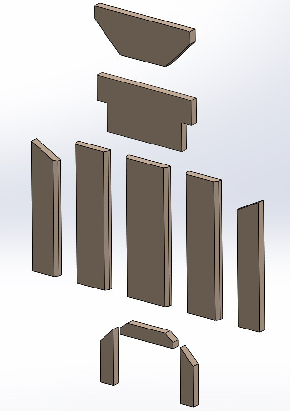 Feuerraumauskleidungen für Novaline Moda Kamin