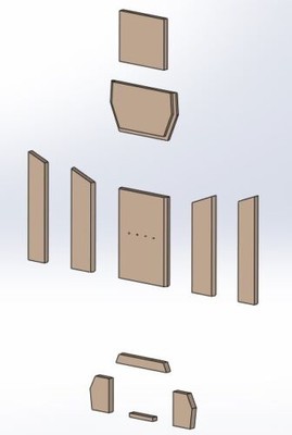 Feuerraumauskleidungen für Justus Austin 7 Typ 4857 A01 Var. C Kamin