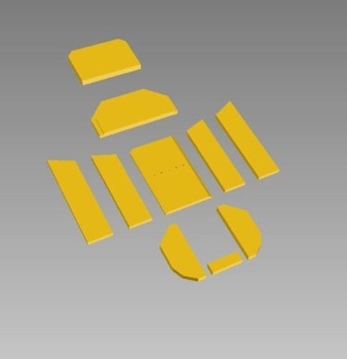 Feuerraumauskleidungen für Justus Island 7 Typ 4672-7 A01 Kamin