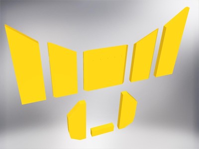 Feuerraumauskleidungen für Justus Island Aqua Typ 7624 Var B Kamin