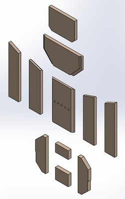 Feuerraumauskleidungen für Oranier Kiruna 6 Var. A Kamin