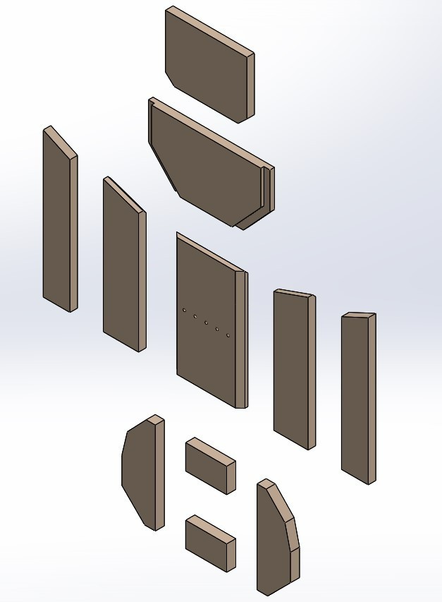 Feuerraumauskleidungen für Oranier Kiruna 6 Var. B Kamin