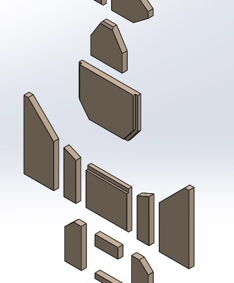 Feuerraumauskleidungen für Oranier Polar W+ 2.0 Kamin