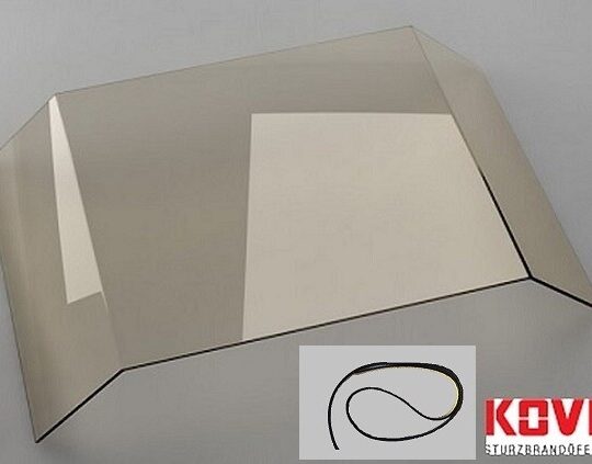 GLASSCHEIBE PASSEND FÜR HARK KAMINEINSATZ  RAD600 57KWW INKL DICHTUNG