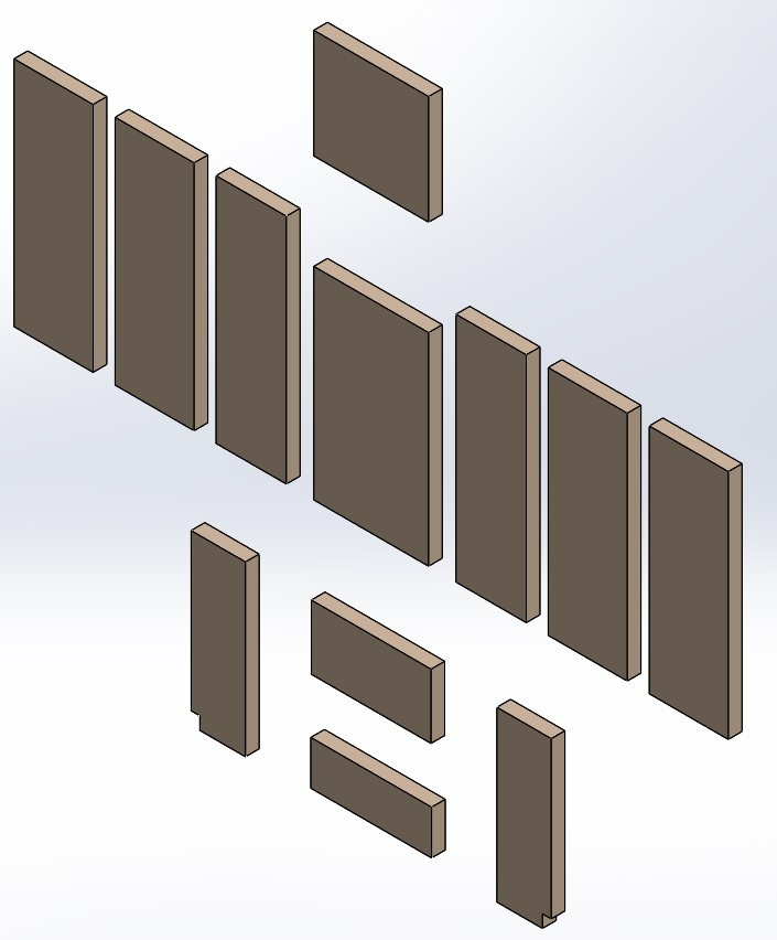 Feuerraumauskleidungen für GKT Alosa Maxi Kamin
